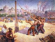 Maximilien Luce The Pile Drivers china oil painting artist